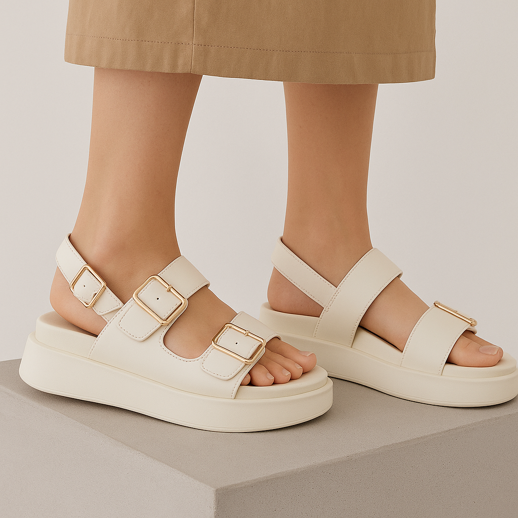 Cesarine | Double Buckle Platform Sandals