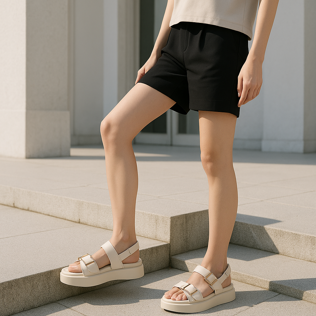 Cesarine | Double Buckle Platform Sandals