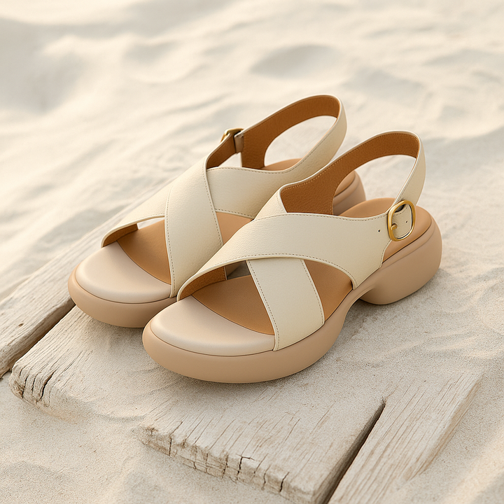 Bathilde | Crossover Band Padded Slides