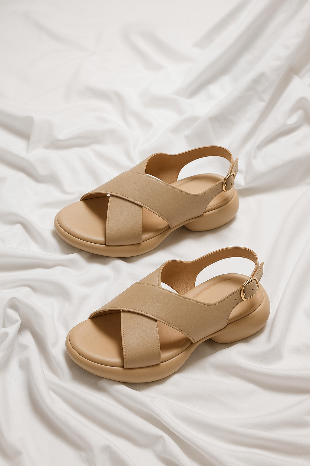 Bathilde | Crossover Band Padded Slides