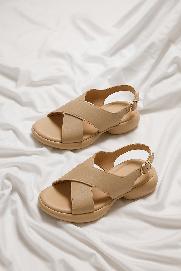 Bathilde | Crossover Band Padded Slides