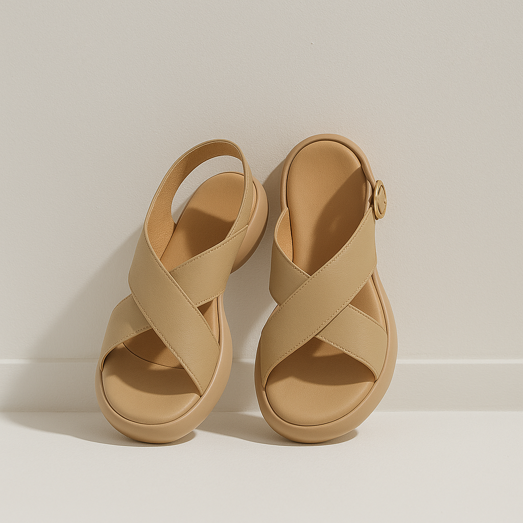Bathilde | Crossover Band Padded Slides