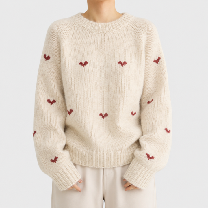 Janet | Raglan Crew Neck Wool Sweater