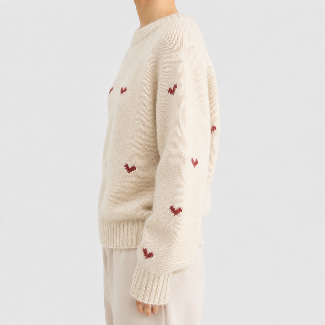 Janet | Raglan Crew Neck Wool Sweater