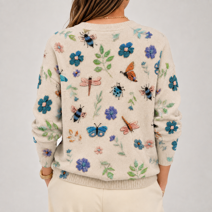 Armandine | Botanical Print Sweater