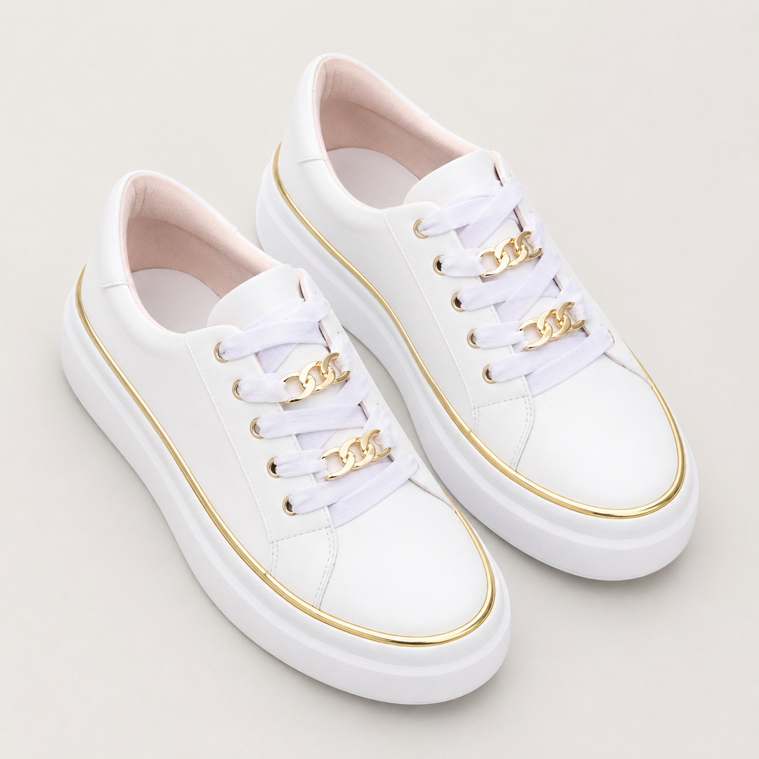 Yvette | Platform Sole Lace-Up Sneakers