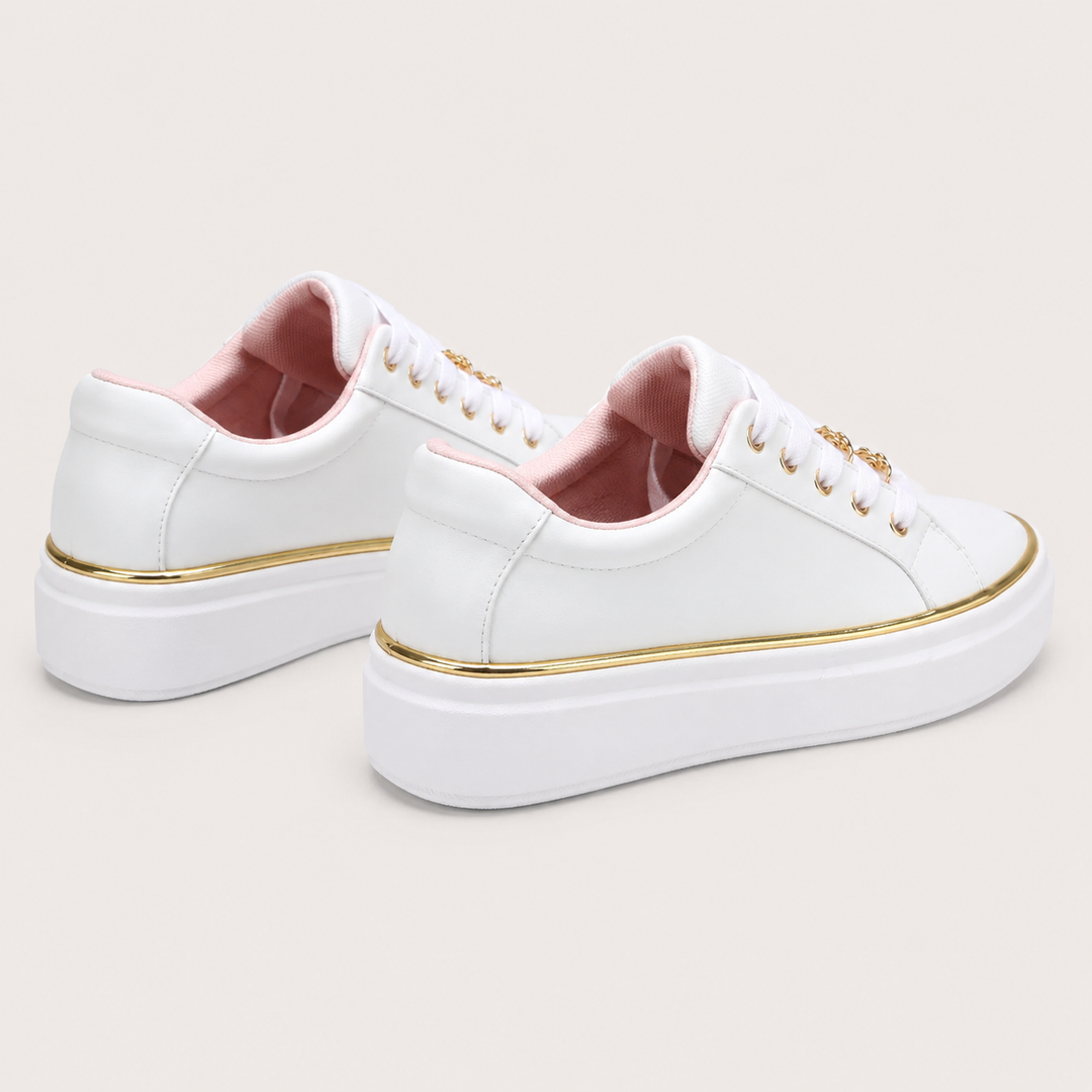 Yvette | Platform Sole Lace-Up Sneakers