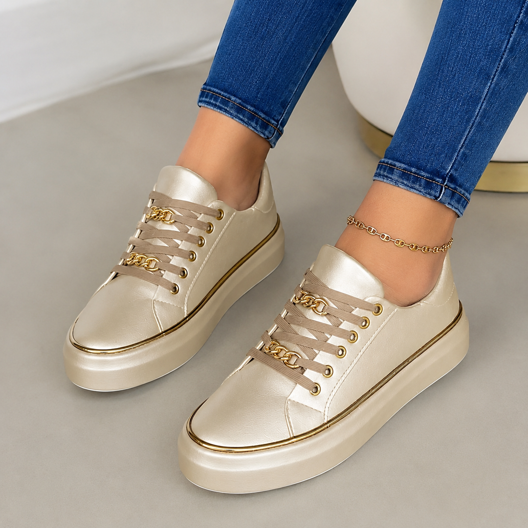 Yvette | Platform Sole Lace-Up Sneakers