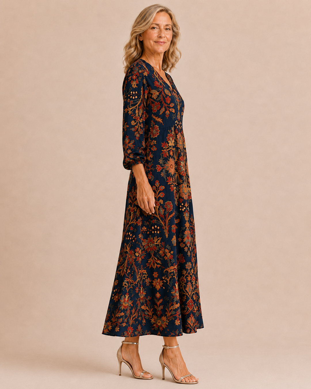 Clémentine | 55% Linen Long Sleeve Dress