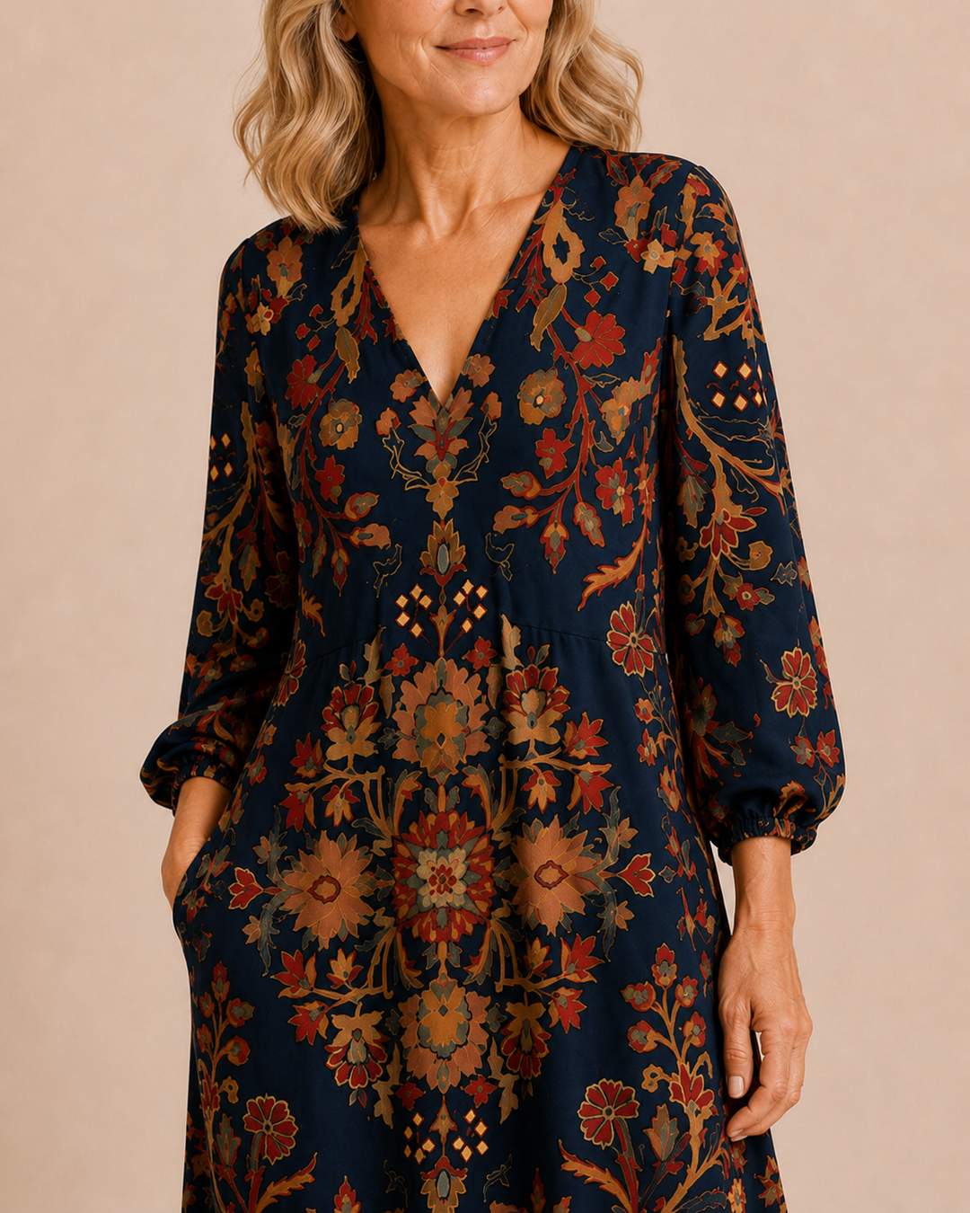 Clémentine | 55% Linen Long Sleeve Dress