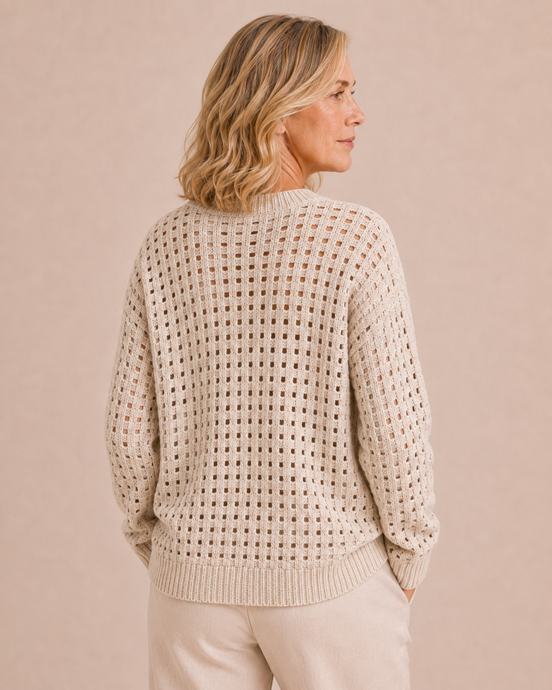 Ninon | Open Knit Zip Cardigan