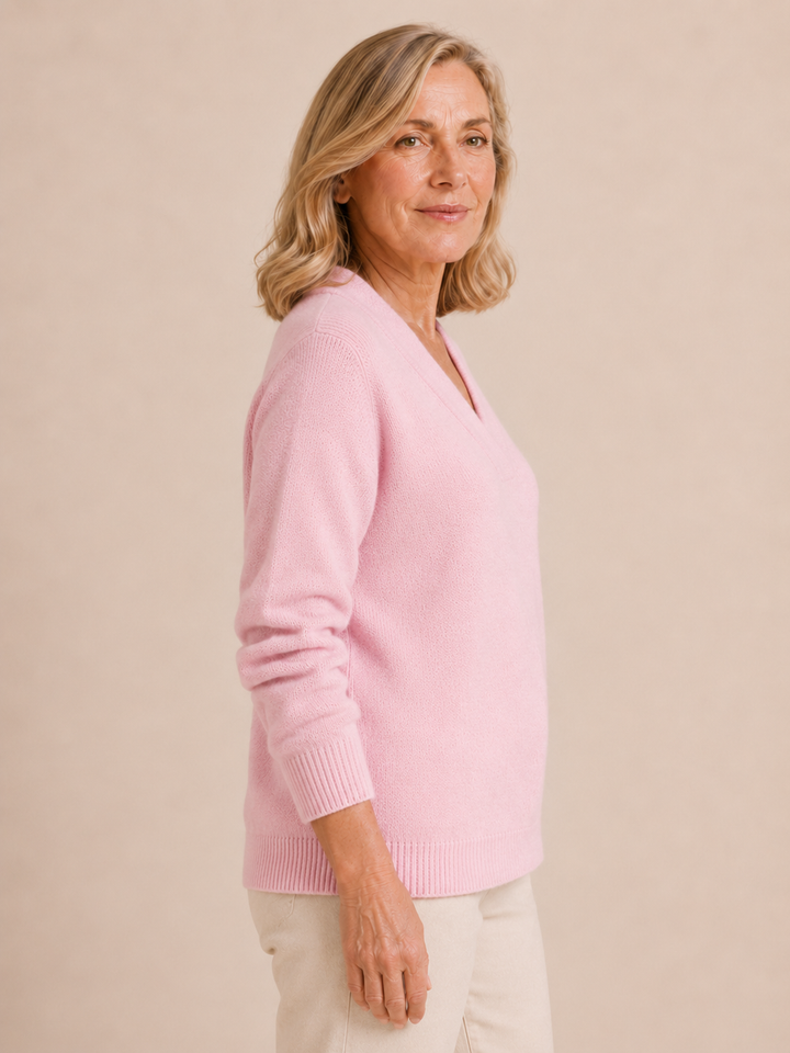 Louisa | Deep V-Neck Wool Sweater