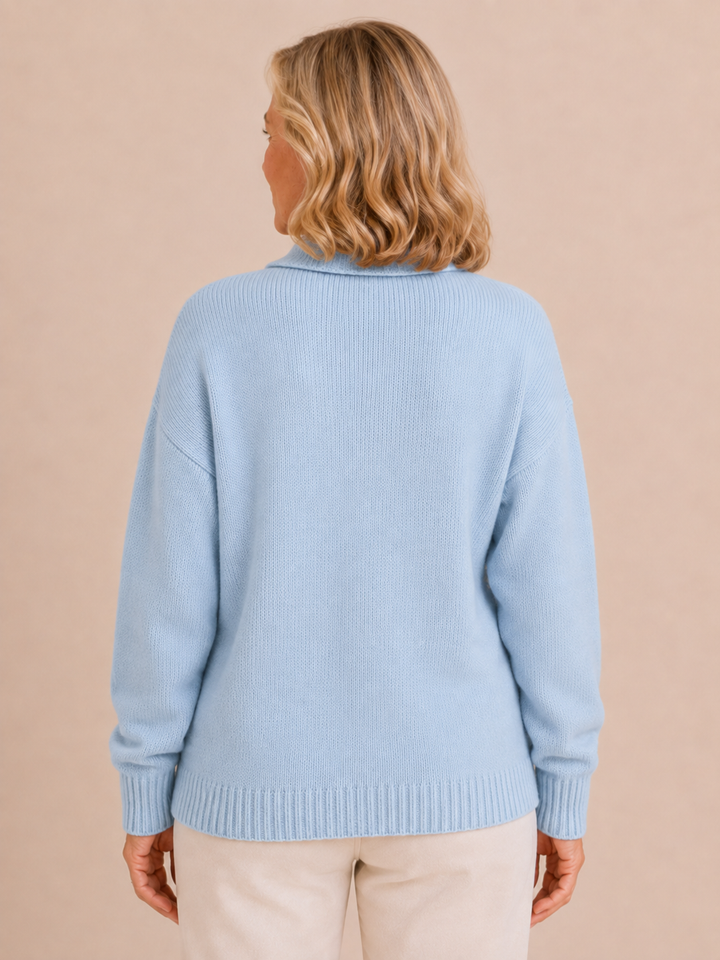 Stella | Polo Collar Knit Sweater
