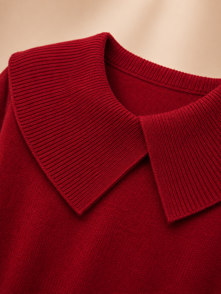 Urbaine | Ribbed Funnel Collar Sweater