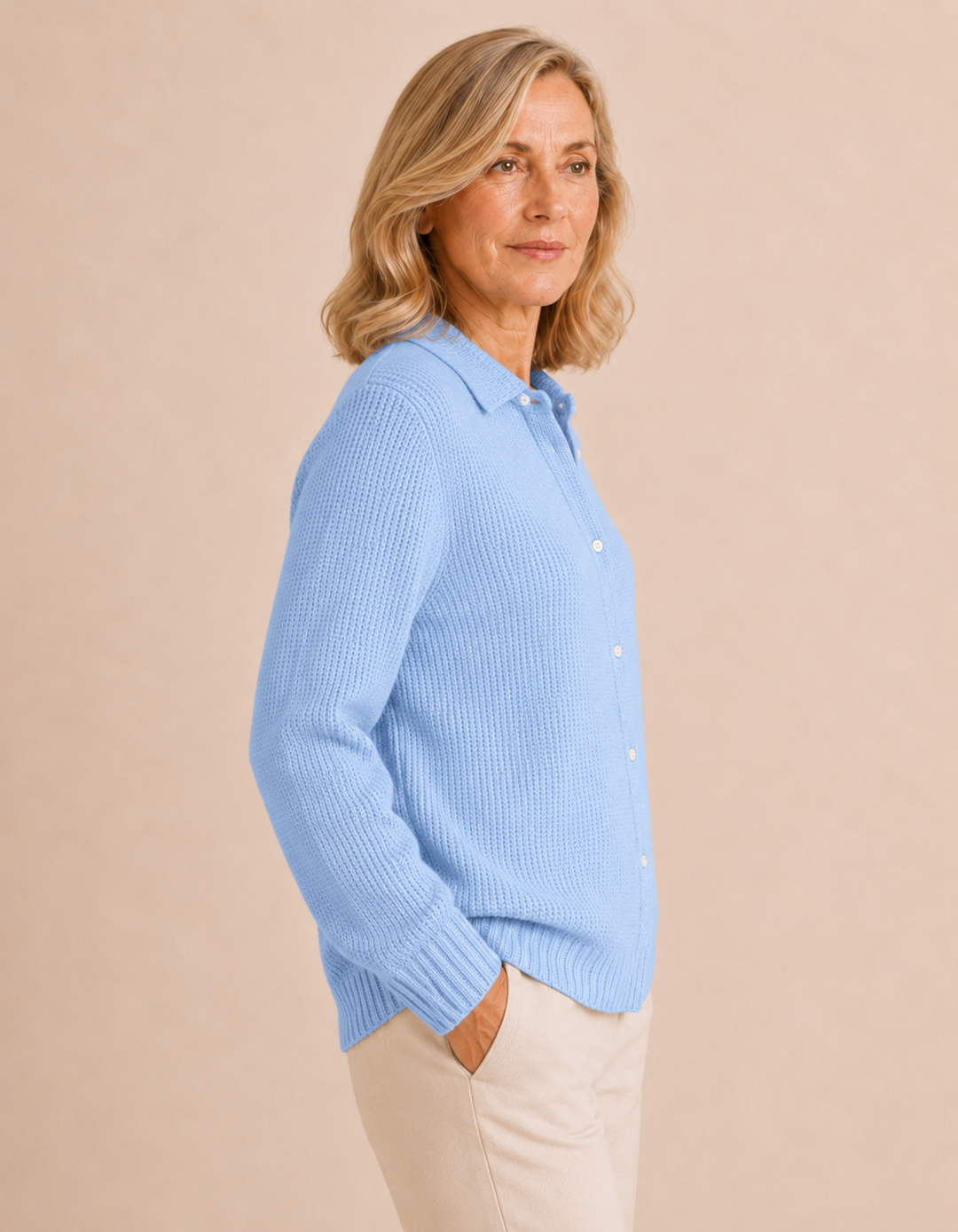 Dorothee | Fine Knit Button-Up Cardigan