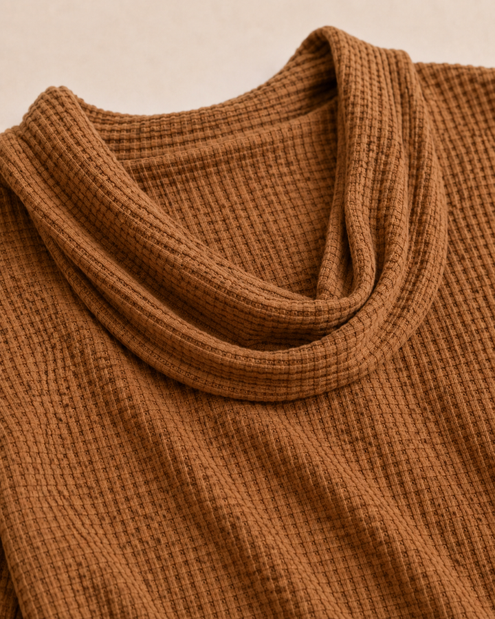 Sylvanie | Waffle Knit Collar Sweater