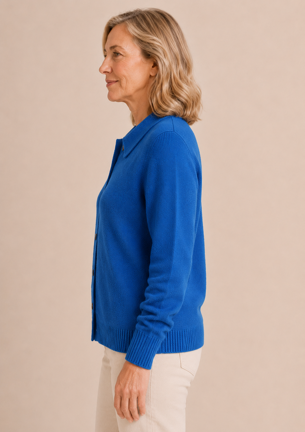 Noemi | Collared Button-Front Cardigan