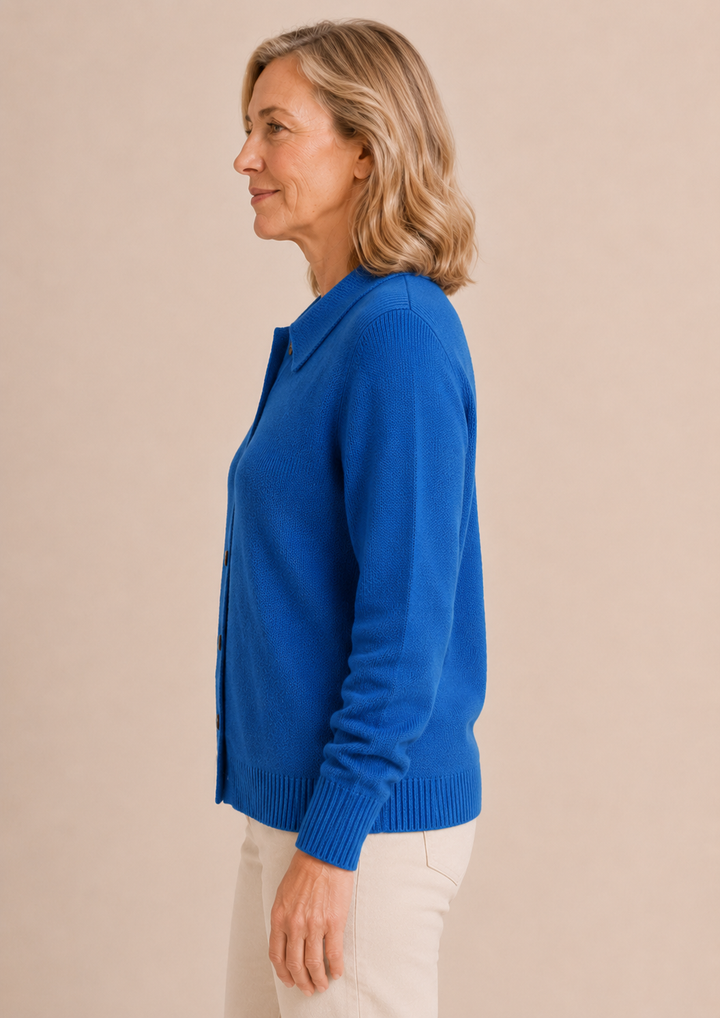 Noemi | Collared Button-Front Cardigan