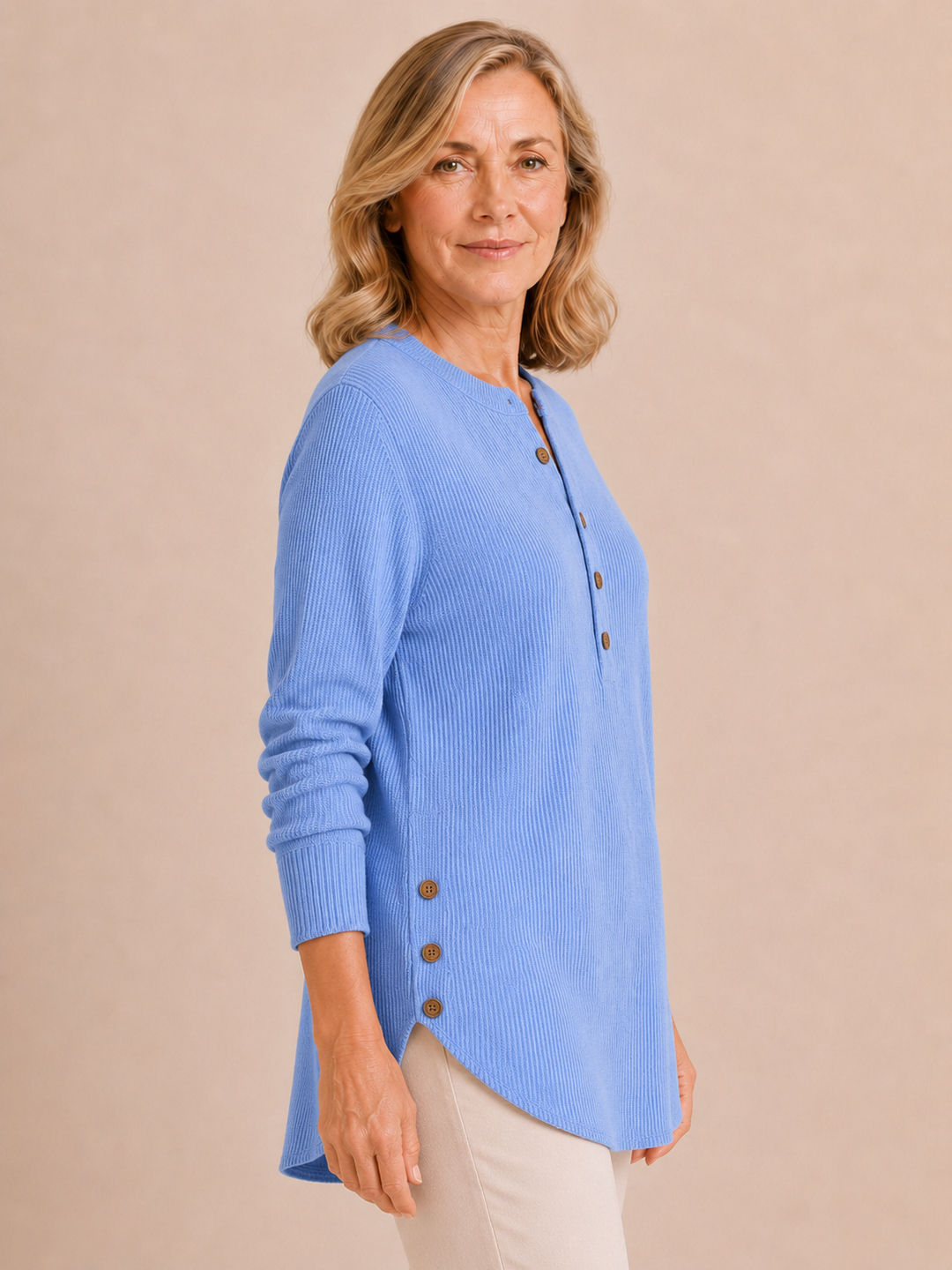 Isadora | Button Placket Knit Tunic