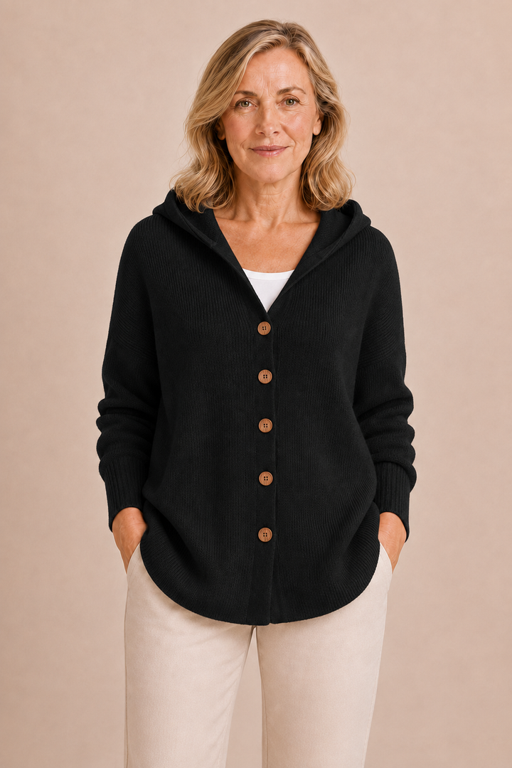 Marjolaine | Hooded Knit Cardigan