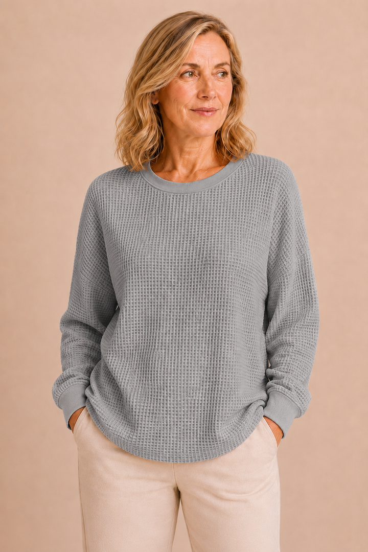 Florina | Textured Weave Wool Sweater