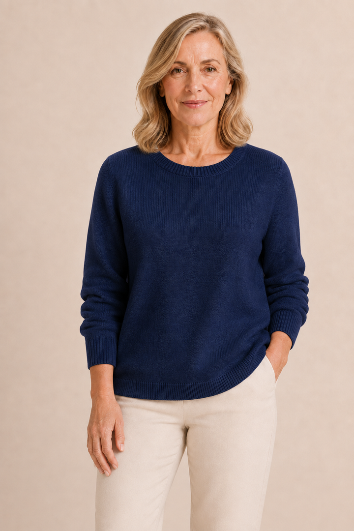 Elvire | Fine Knit Crew Neck Sweater