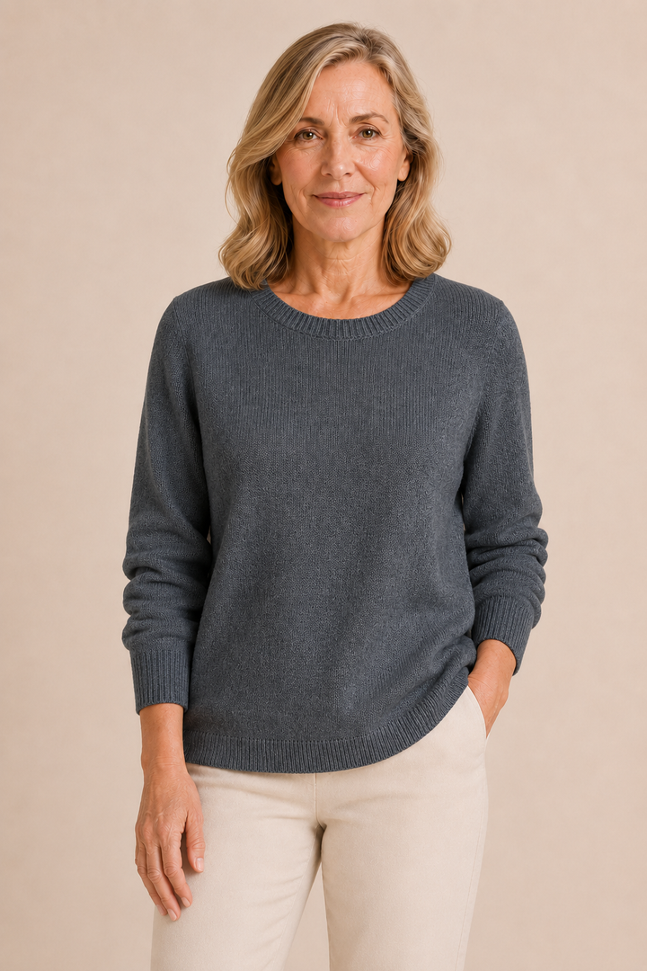 Elvire | Fine Knit Crew Neck Sweater