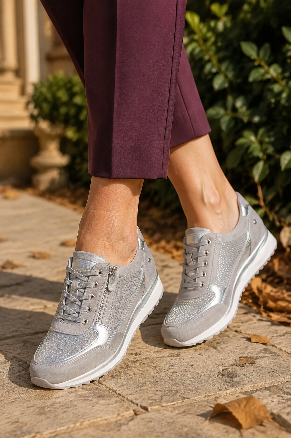 Gisele | Sequin Hidden Wedge Sneakers