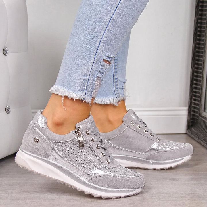 Gisele | Sequin Hidden Wedge Sneakers