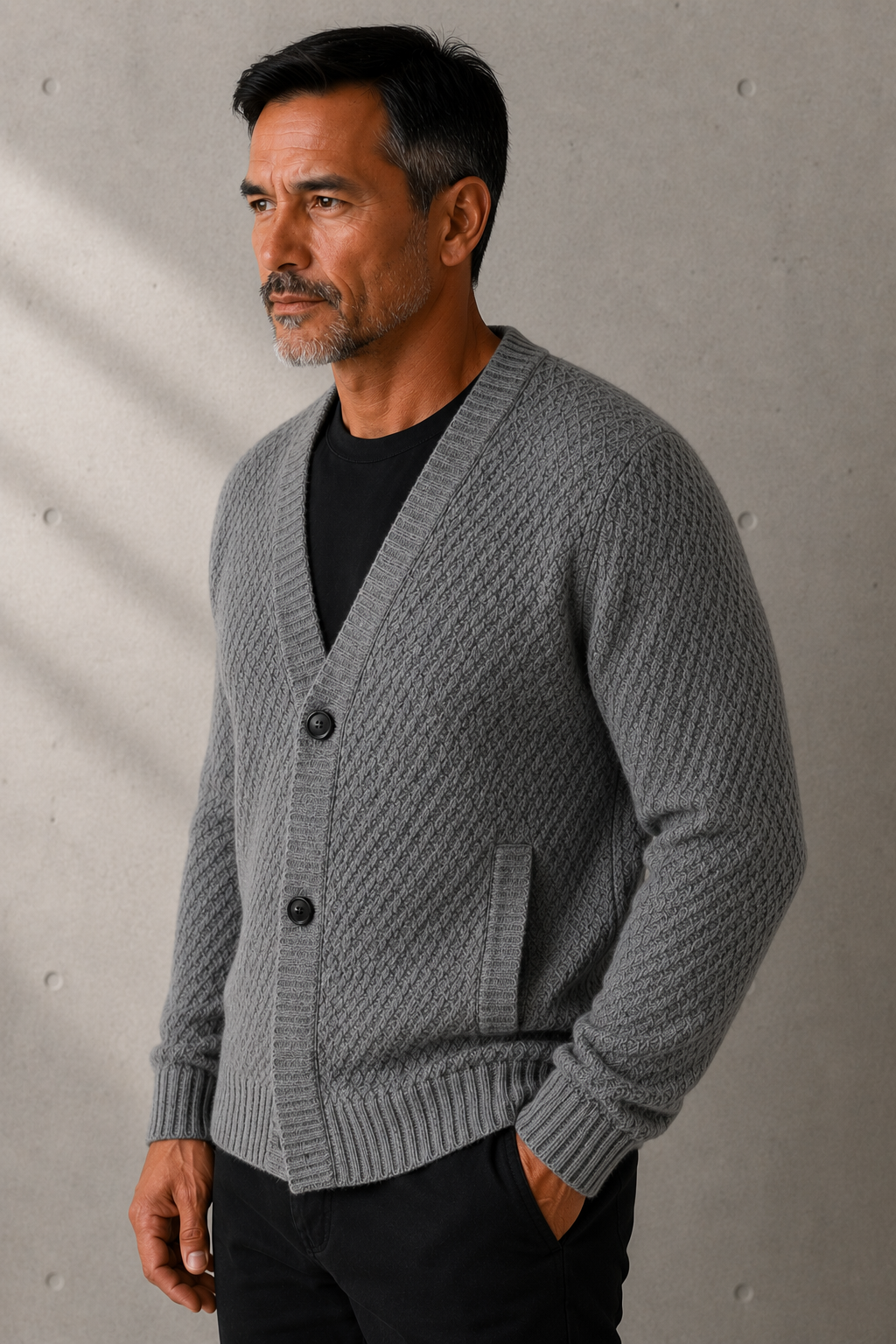 Noel | V Neck Button Knit Cardigan