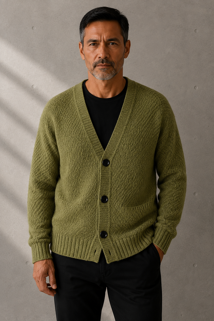 Noel | V Neck Button Knit Cardigan