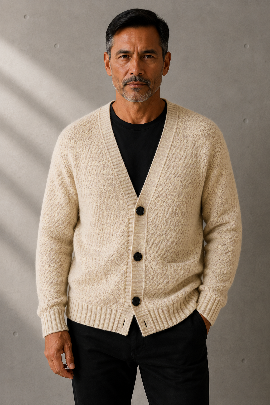 Noel | V Neck Button Knit Cardigan