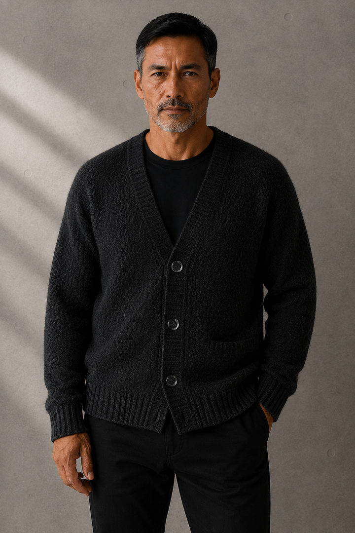 Noel | V Neck Button Knit Cardigan