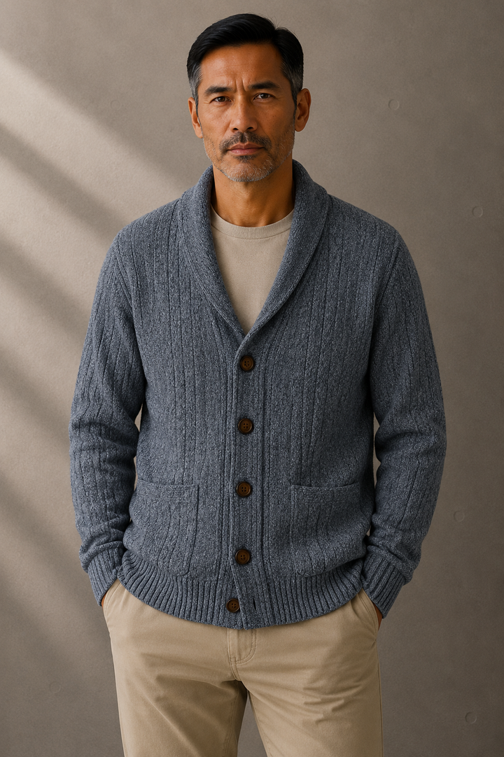 Pierrot | Ribbed Knit Button Cardigan