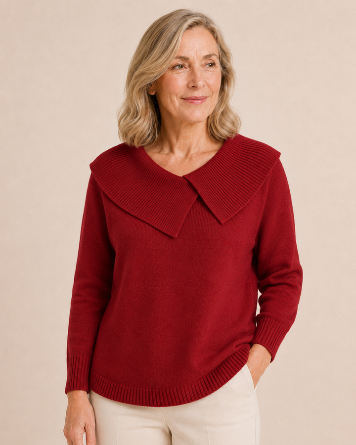 Urbaine | Ribbed Funnel Collar Sweater