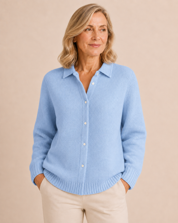 Dorothee | Fine Knit Button-Up Cardigan