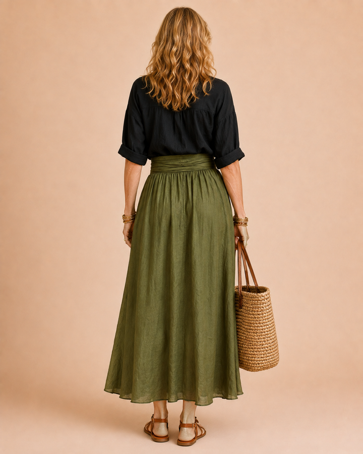 Isabeau | Satin Blouse and Skirt Set