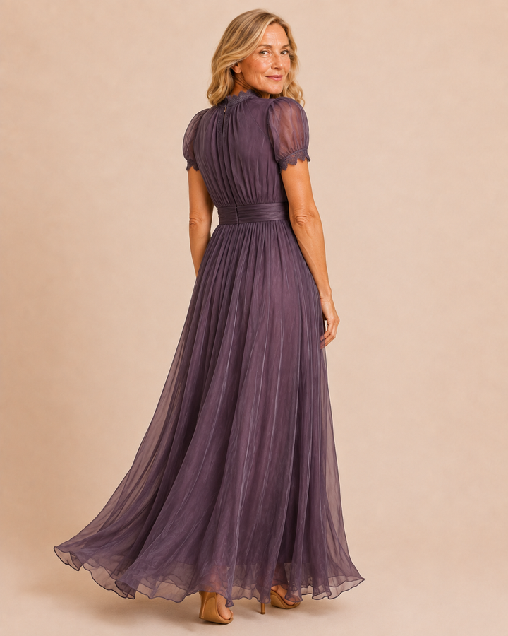 Anicette | Lace Bodice Chiffon Maxi