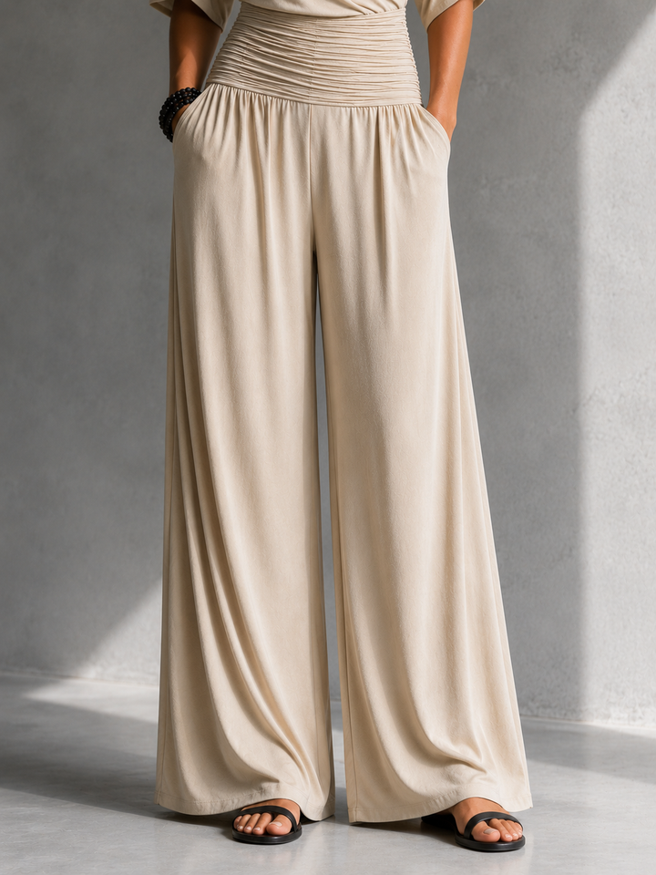 Felicienne | Wrap Front Wide Leg Jumpsuit