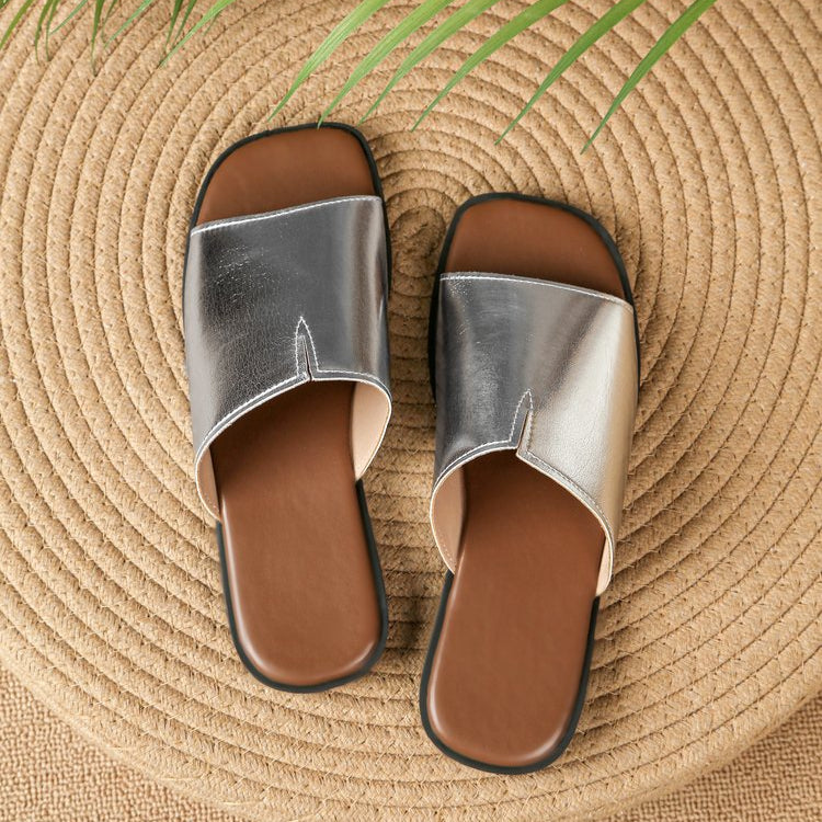 Frieda | Narrow Strap Flat Sandals