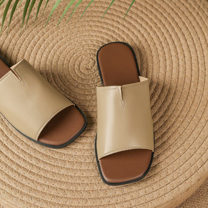 Frieda | Narrow Strap Flat Sandals