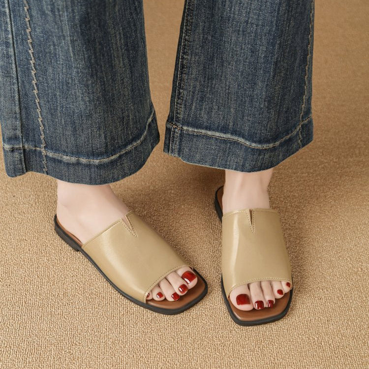 Frieda | Narrow Strap Flat Sandals