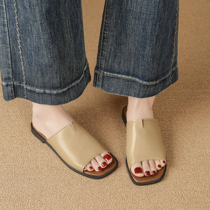 Frieda | Narrow Strap Flat Sandals