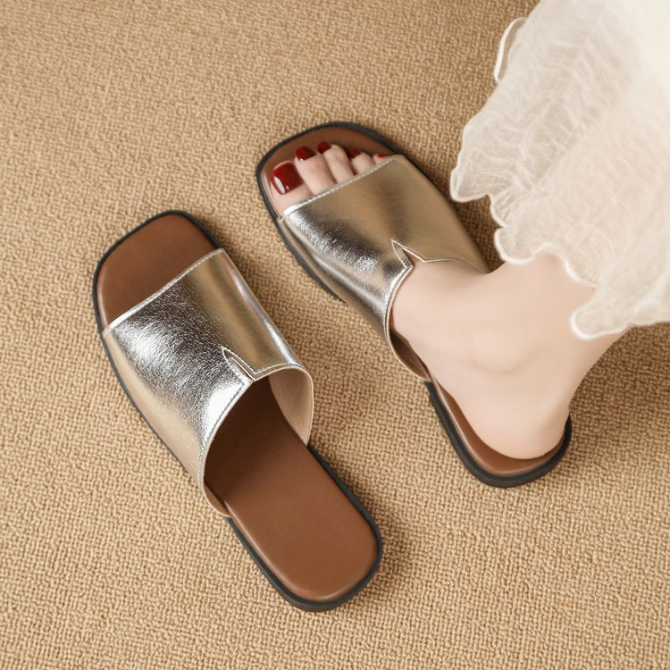 Frieda | Narrow Strap Flat Sandals