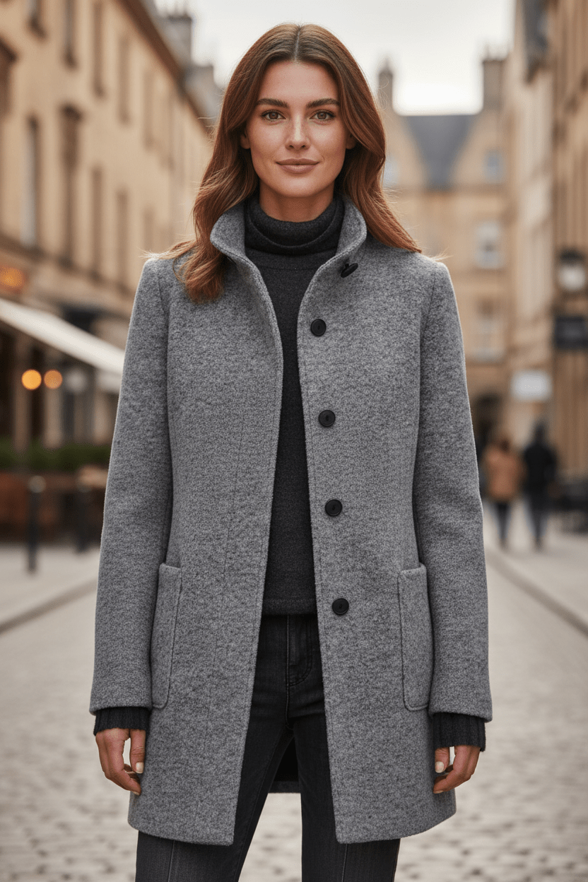 Sidonie | Wool-Blend Overcoat, To the Knee