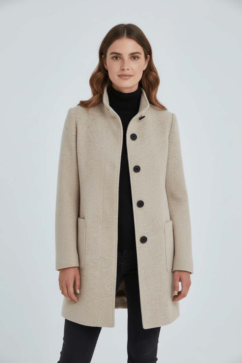 Sidonie | Wool-Blend Overcoat, To the Knee