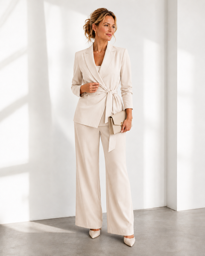 Euphrasie | Tie Waist Jacket and Trouser Set