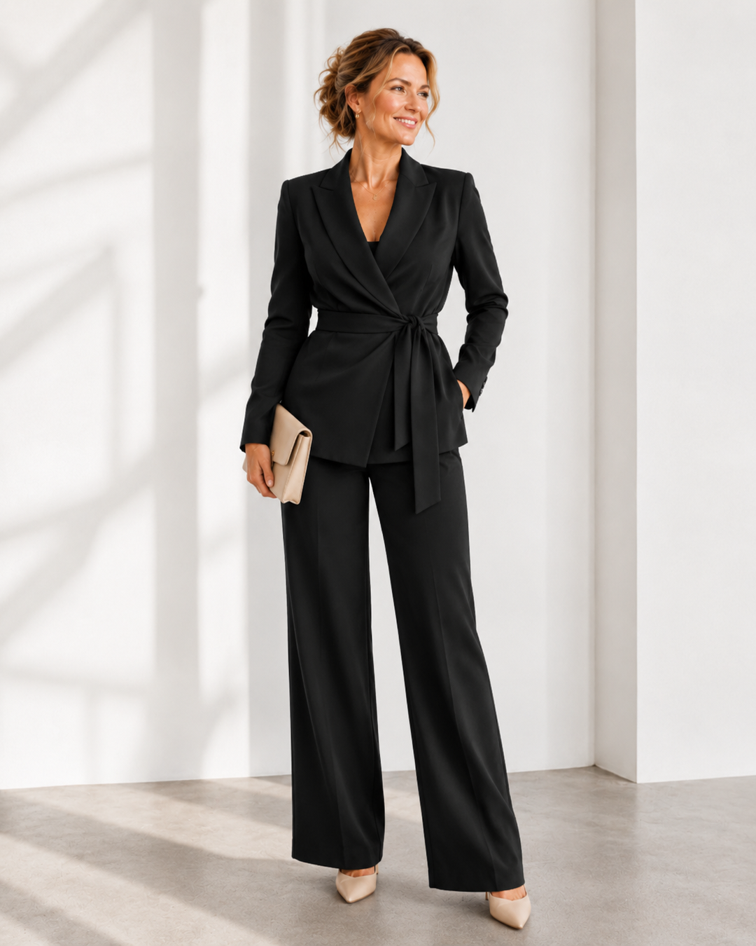 Euphrasie | Tie Waist Jacket and Trouser Set