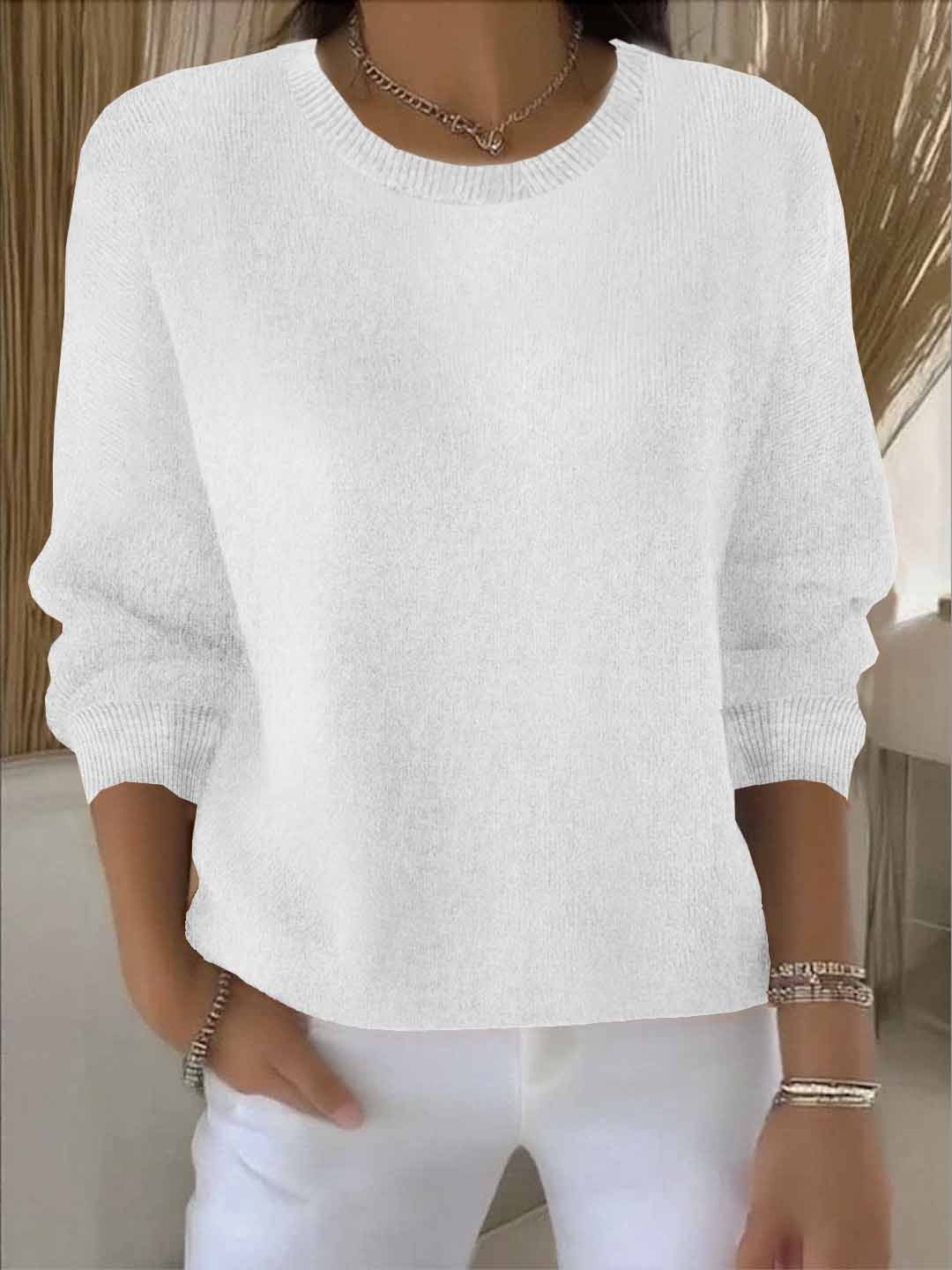 Elvire | Fine Knit Crew Neck Sweater