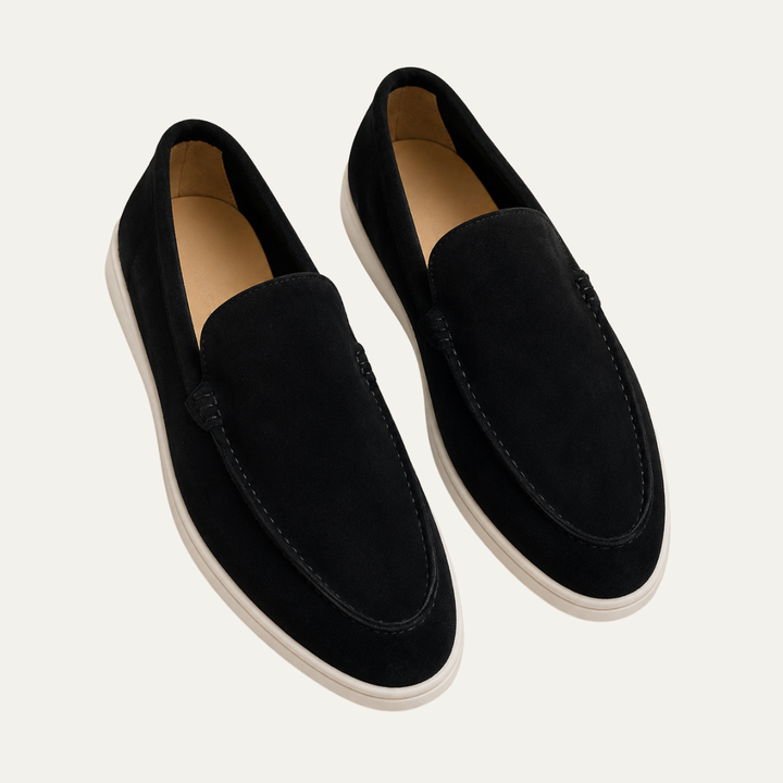 Henri | Apron Stitch Suede Loafers